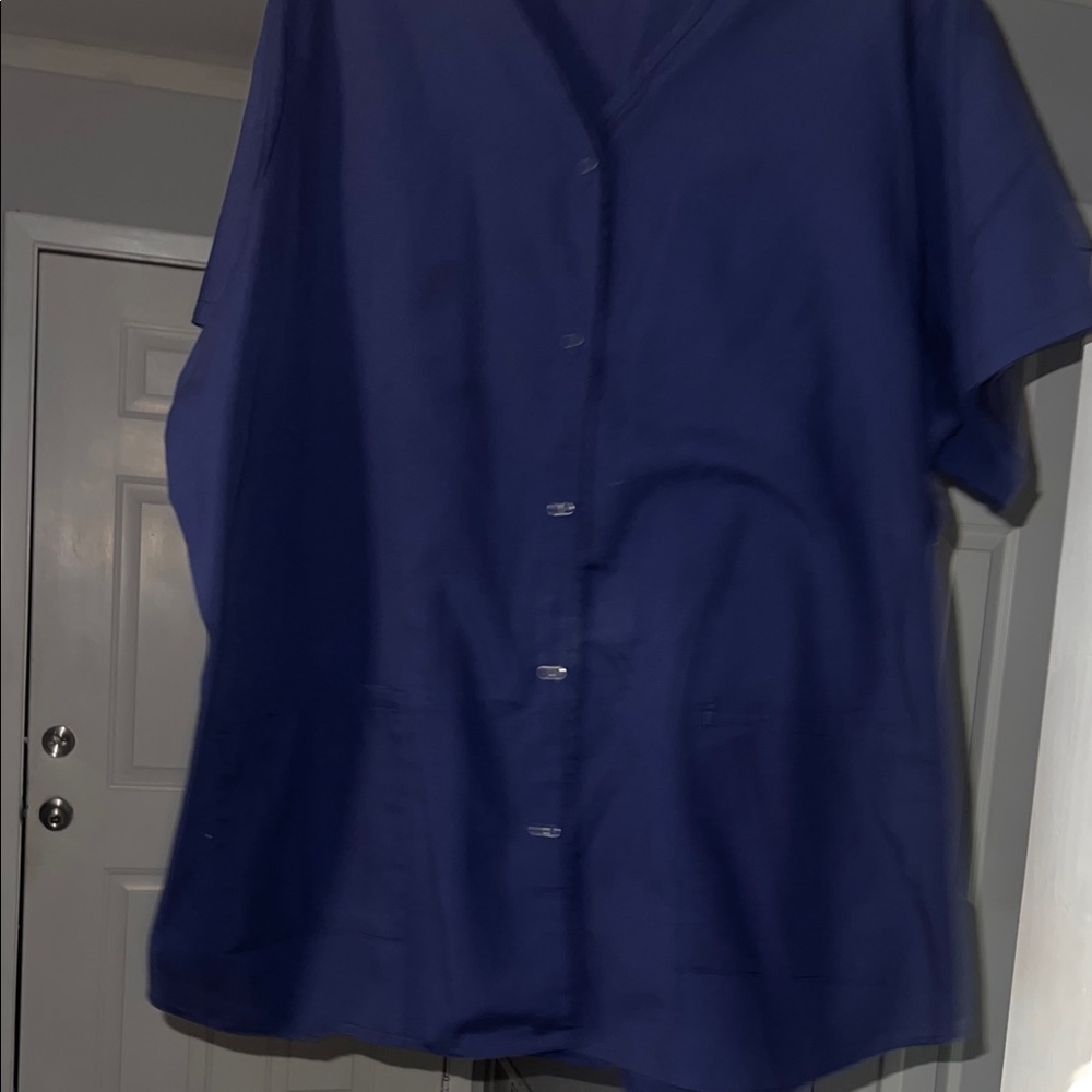 Angelica Women’s Navy Blue Scrub Top